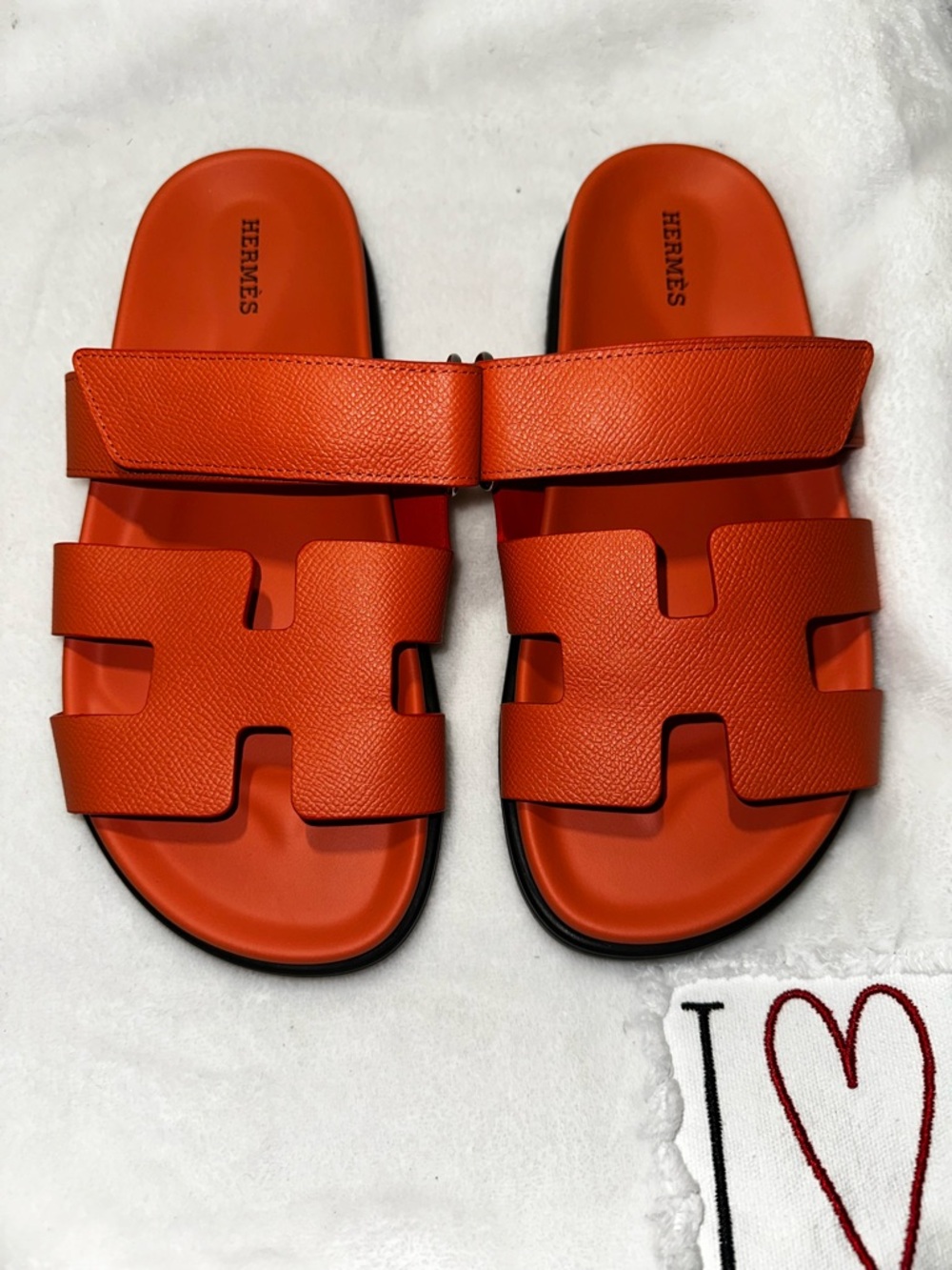 Hermés Orange Chypre Sandals - Picture 3 of 7